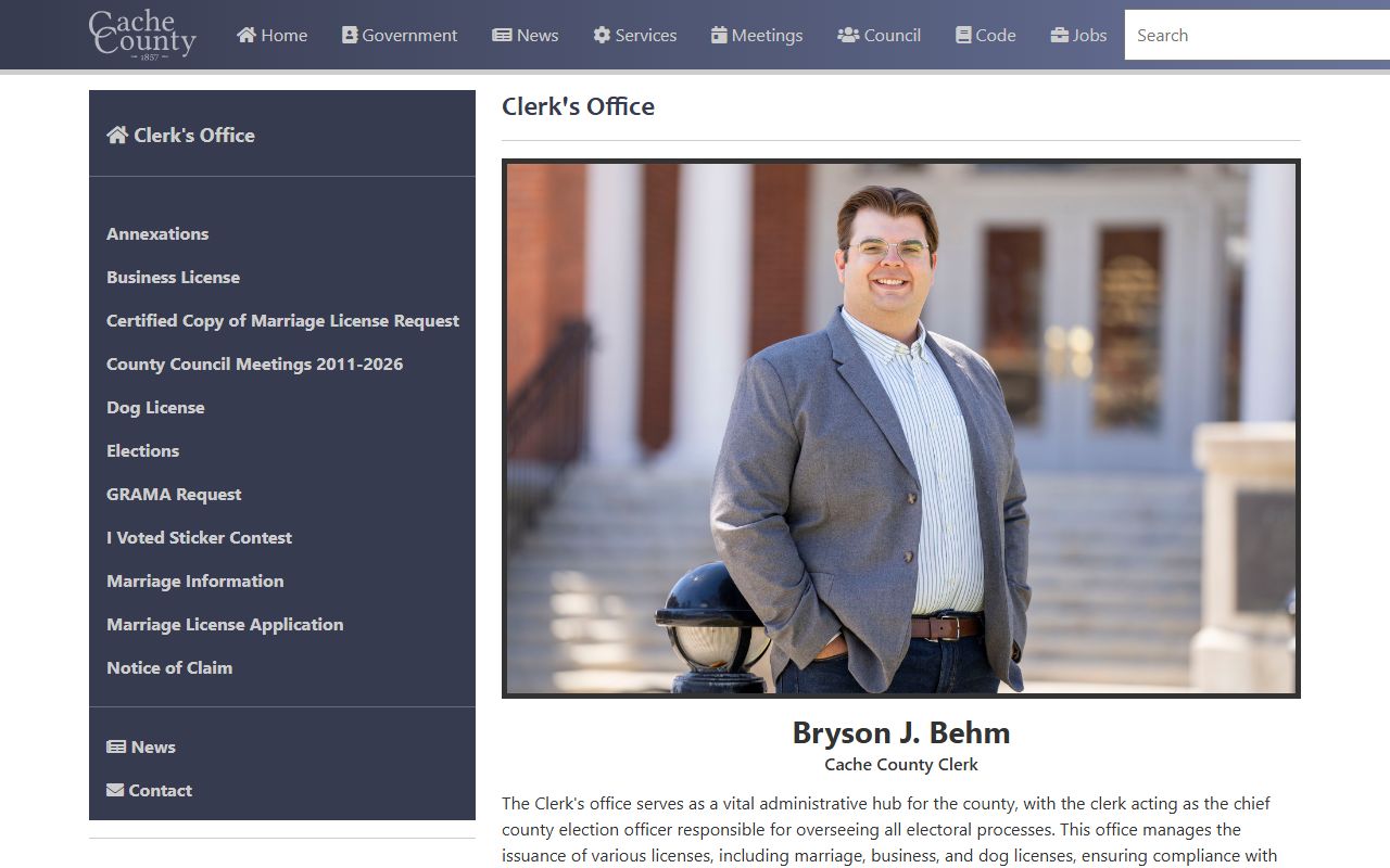 Cache County Clerk office in Logan Utah for bankruptcy records research