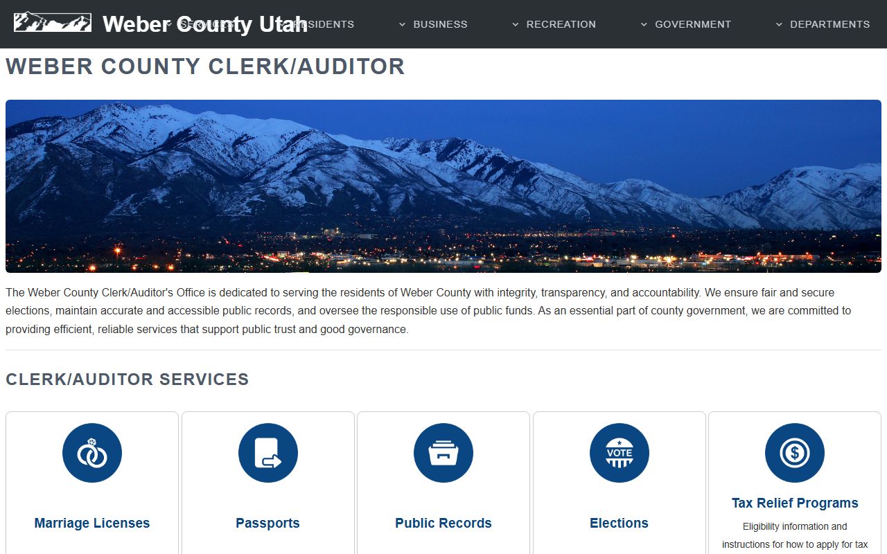 Weber County Clerk office Roy bankruptcy records Weber County