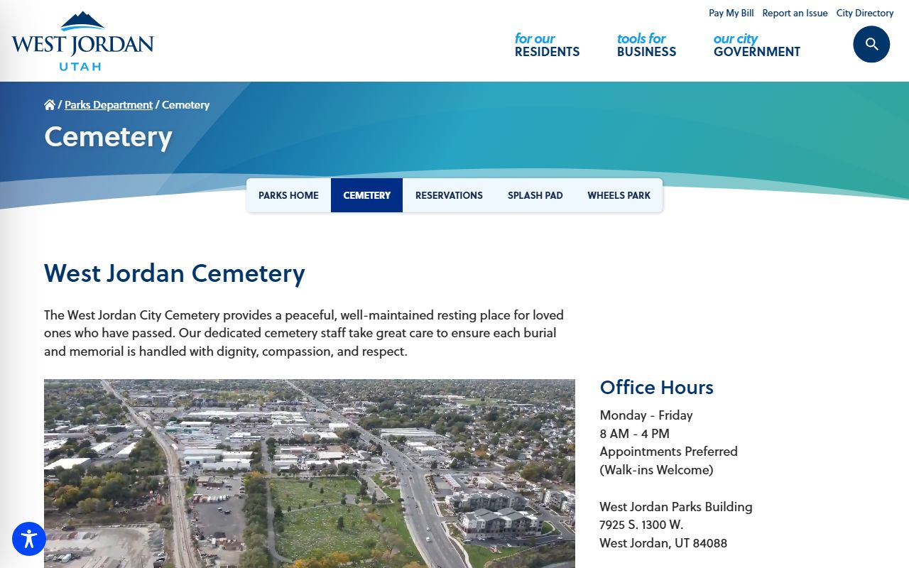 West Jordan cemetery records for probate and estate research West Jordan bankruptcy records