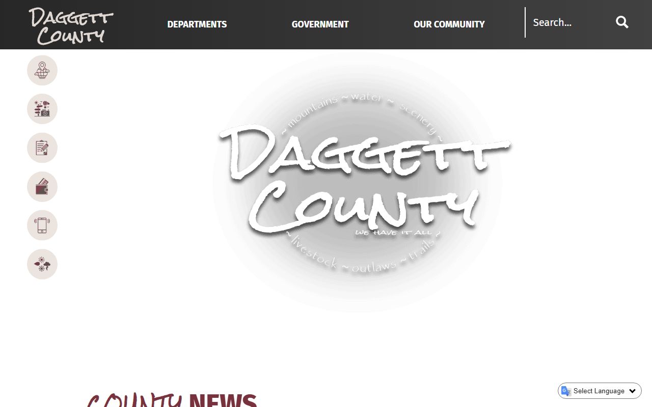 Daggett County government website listing offices and public records contacts