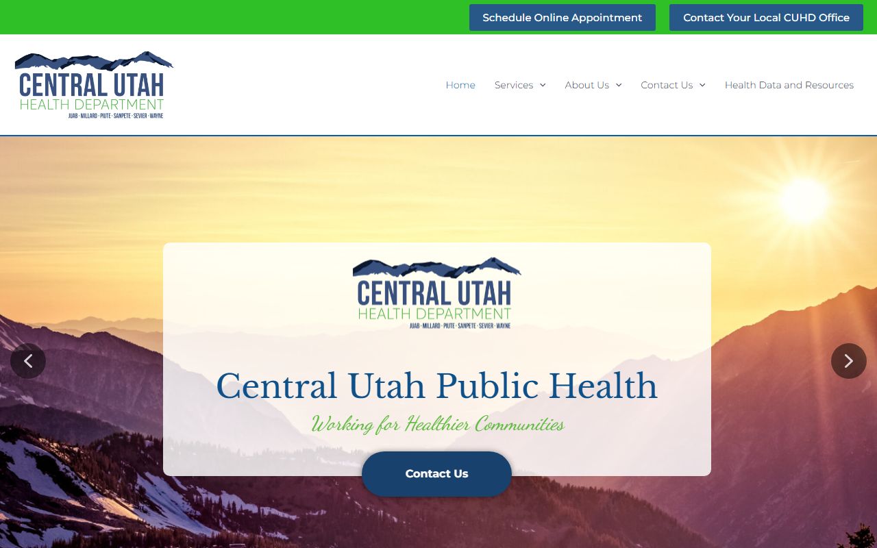 Central Utah Public Health Department for vital records supporting Sanpete County bankruptcy records